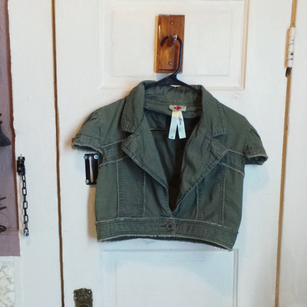 Crop Jacket light.. Olive Green size XL